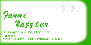 fanni majzler business card